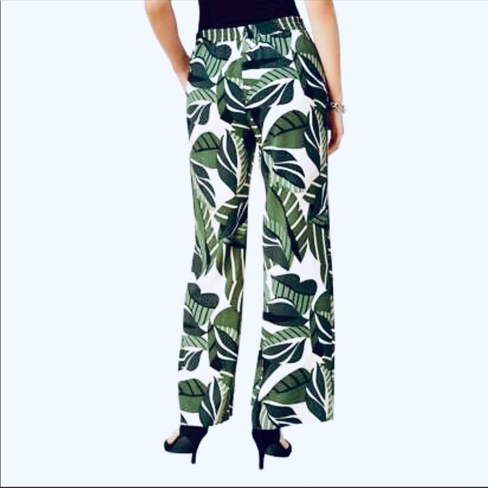 NWT Alfani Wide Leg Botanical Graphic Pants 12 - Picture 2 of 6